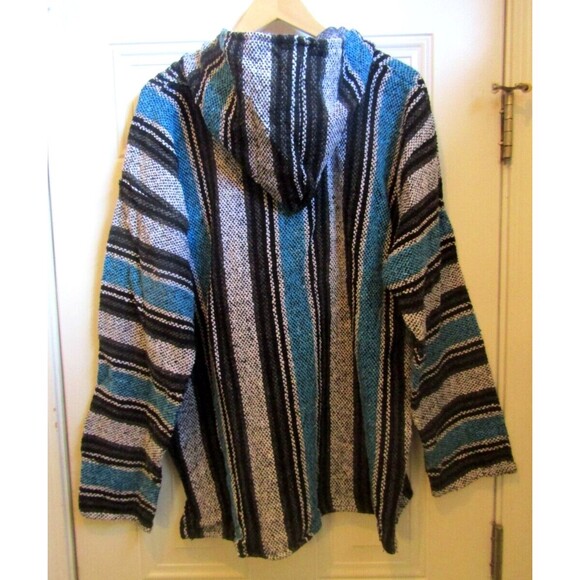 Veracruz Mexican Baja Hoodie Surfers Dream Skater Rug Jacket Made Mexico NWOT XL - Picture 4 of 5